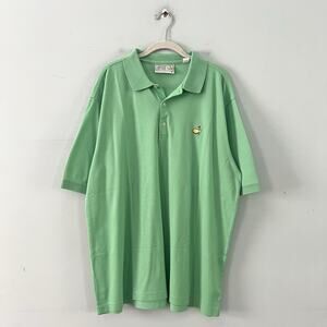 Masters Collection Augusta Golf Polo Green Logo Cotton Mens Shirt